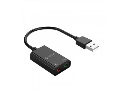 Звукова карта Sound Card Orico Headphones Mic Black USB 2.0